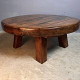 Brutalist Coffee Table Around Sleepers Rustic