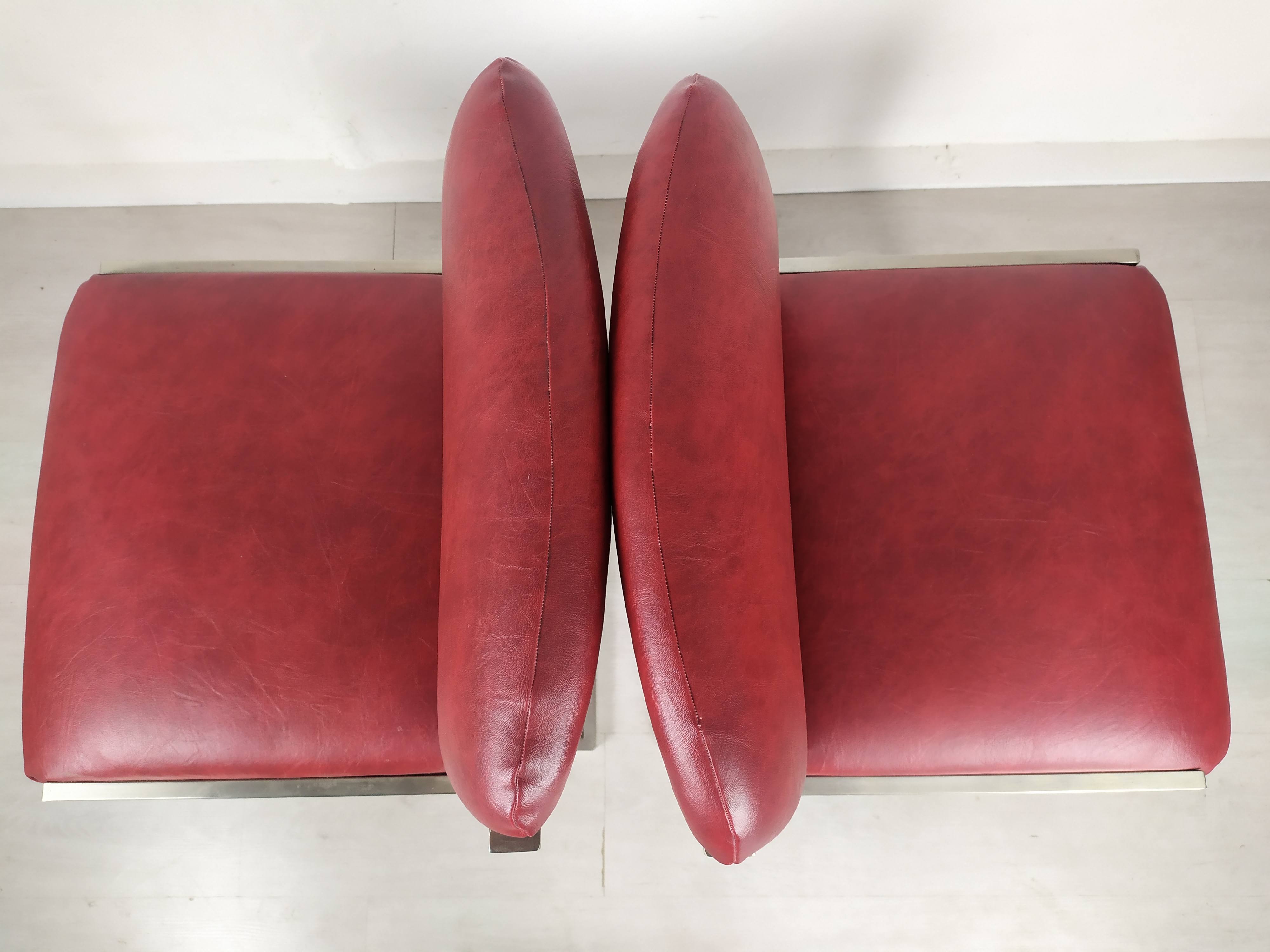 Table design marbre 6 chaises 1970