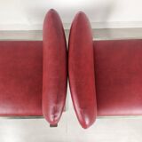Marble design table 6 chairs 1970