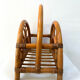 Rattan and bamboo magazine holder from the 70s