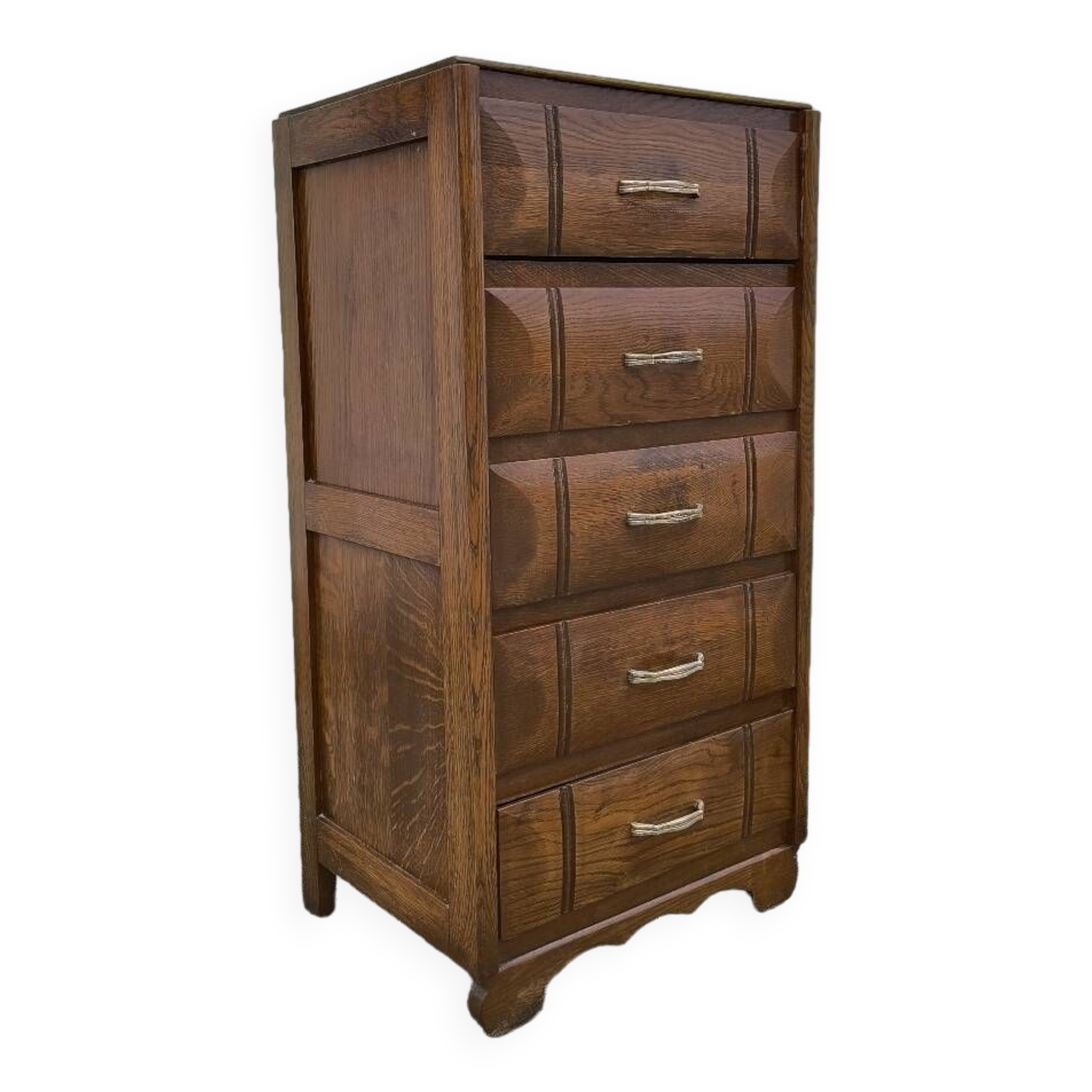 Art Deco oak chiffonier
