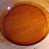 Smoked glass round tray