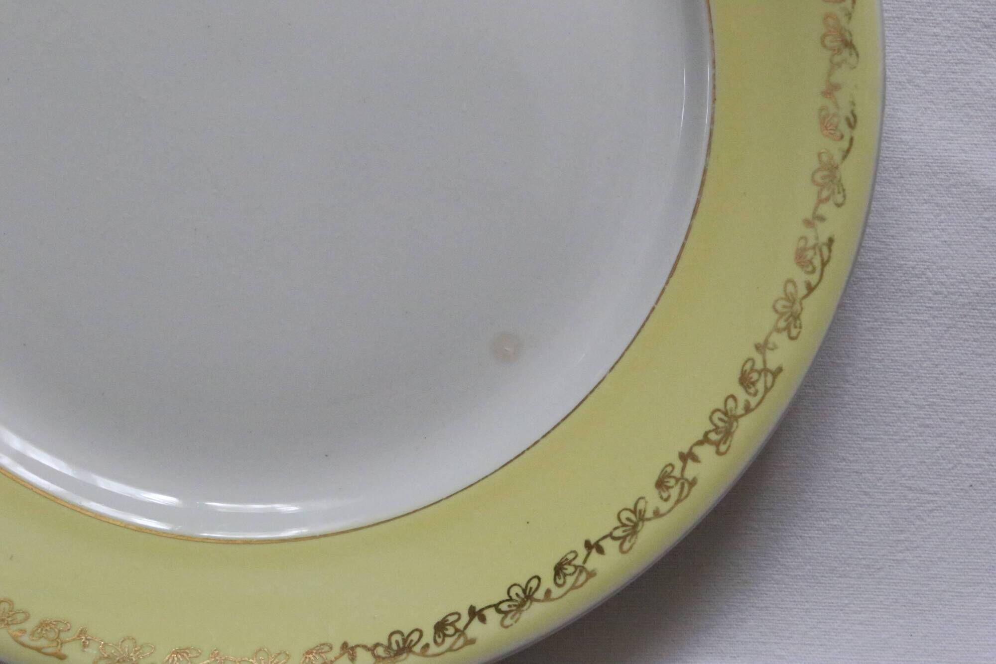 Set of 6 flat plates Luneville, Libourne model, vintage French