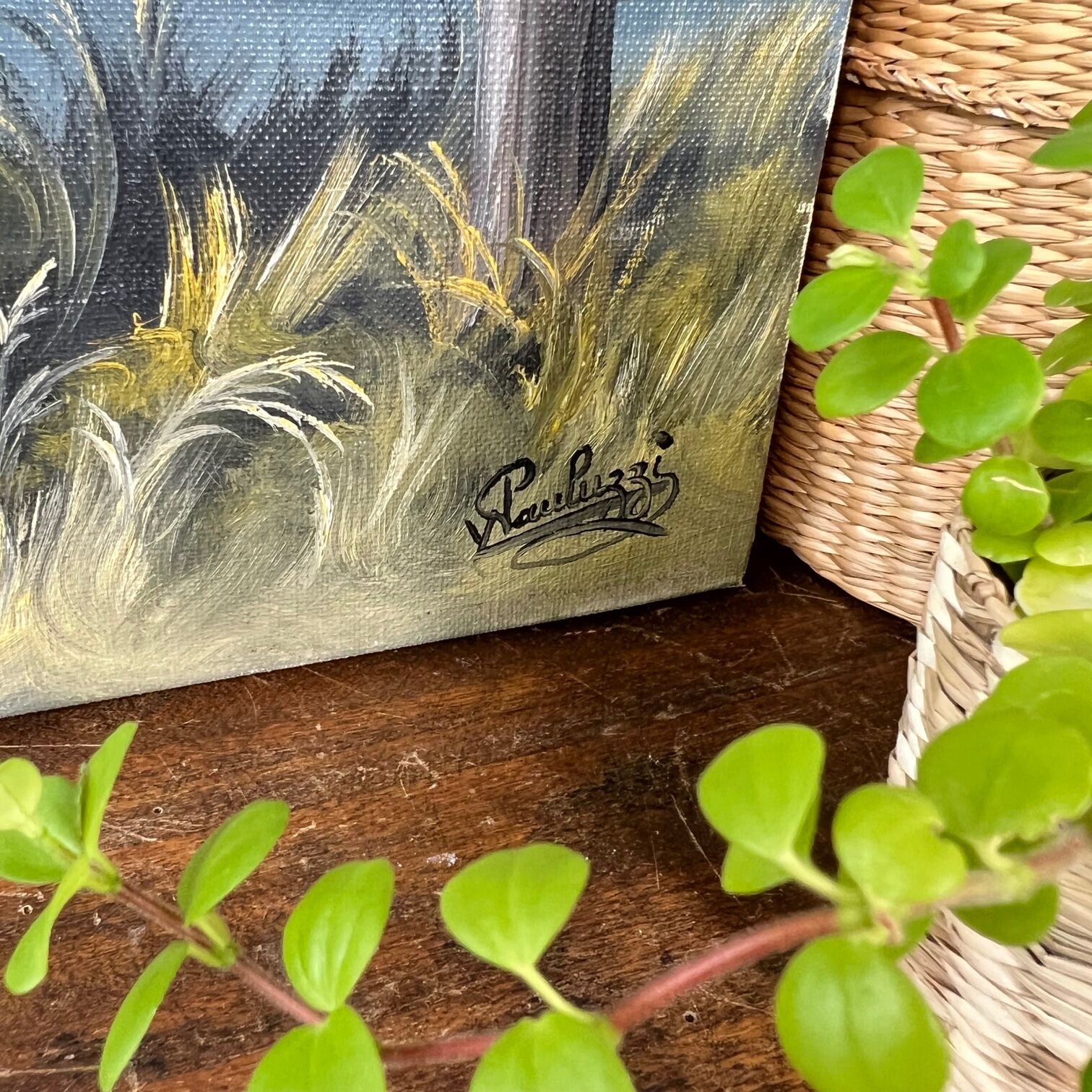 Oil on canvas "Return from fishing"