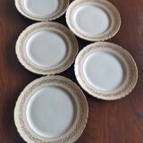 5 "Valence" flat plates from Moulin des Loups