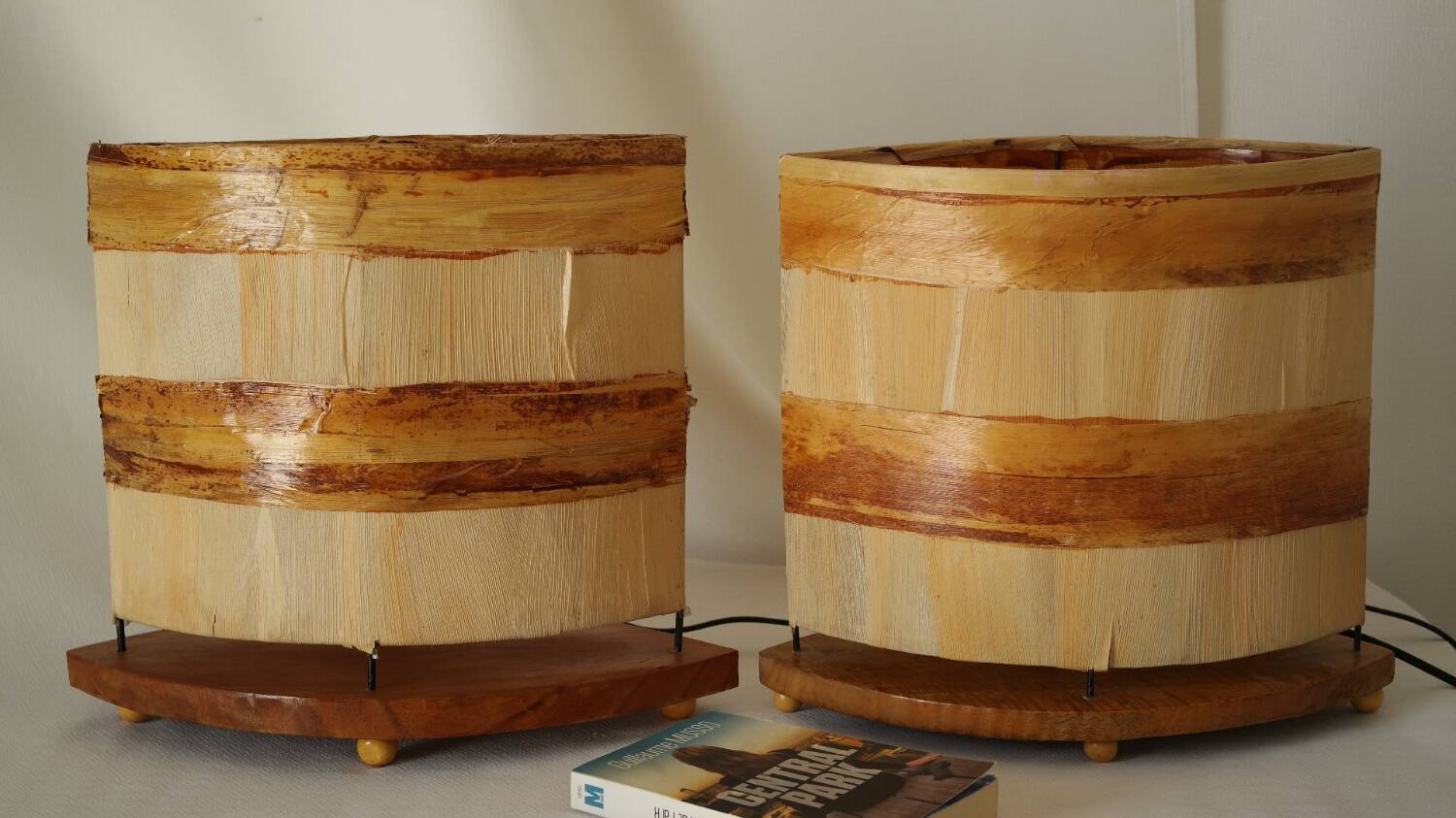 Pair of vintage exotic lamps