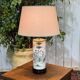 Lamp from the early 20th century - Chinese cylindrical vase in white porcelain.