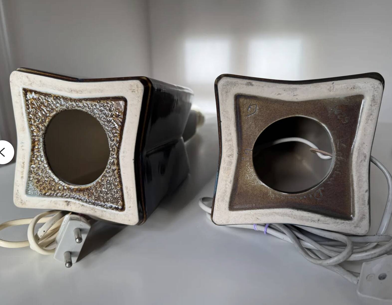 Stoneware ceramic table lamps by Einar Johansen for Søholm Stentøj, 1970s, set of 2