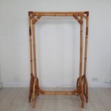 Deux porte-manteaux en bambou vintage