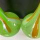 Pair of large flower vases in glass paste from the 70s-80s.
