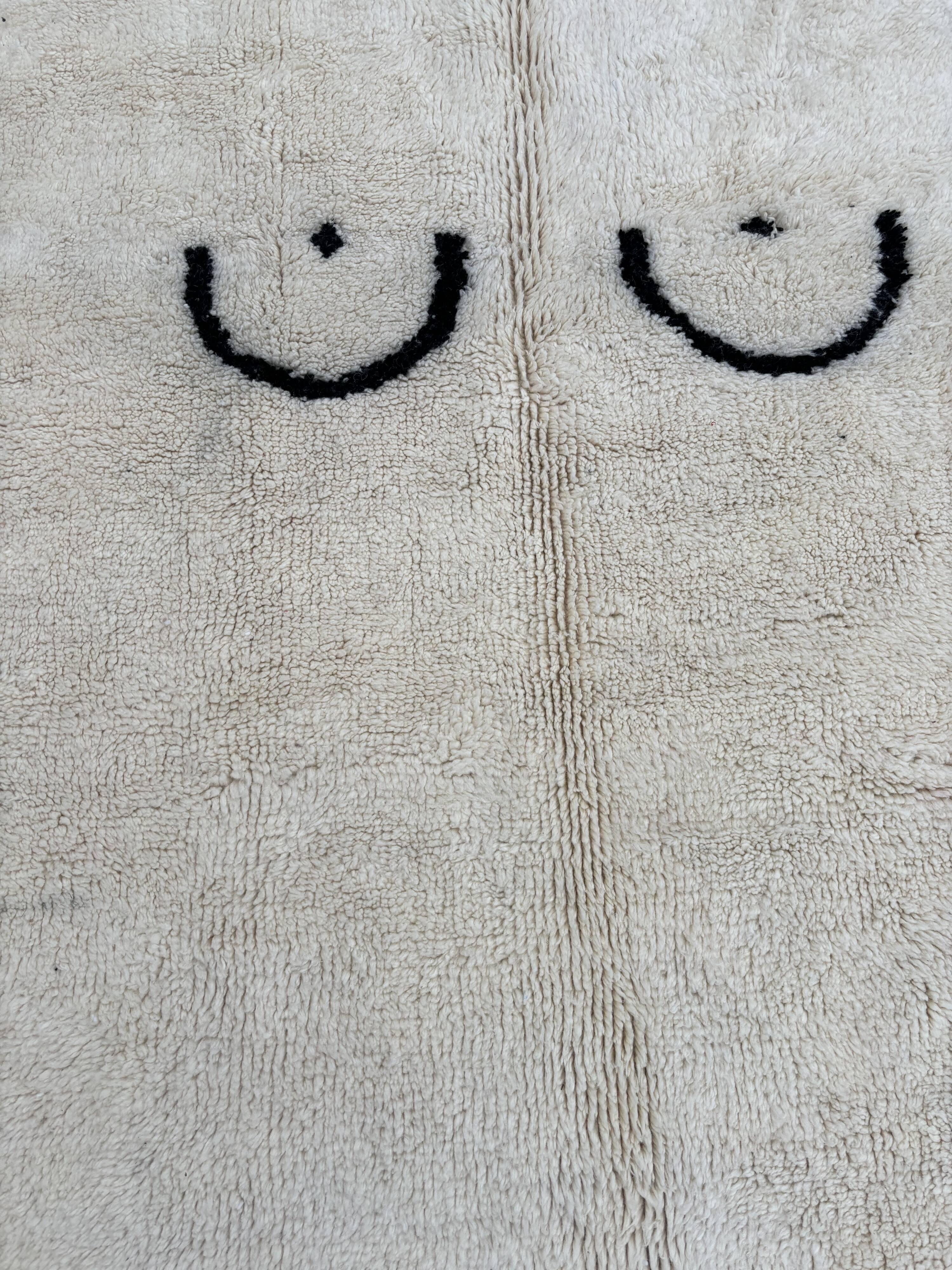 Large modern Berber beni ourain carpet new 190x280 cm