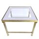Nesting tables brass smoked glass and mirror