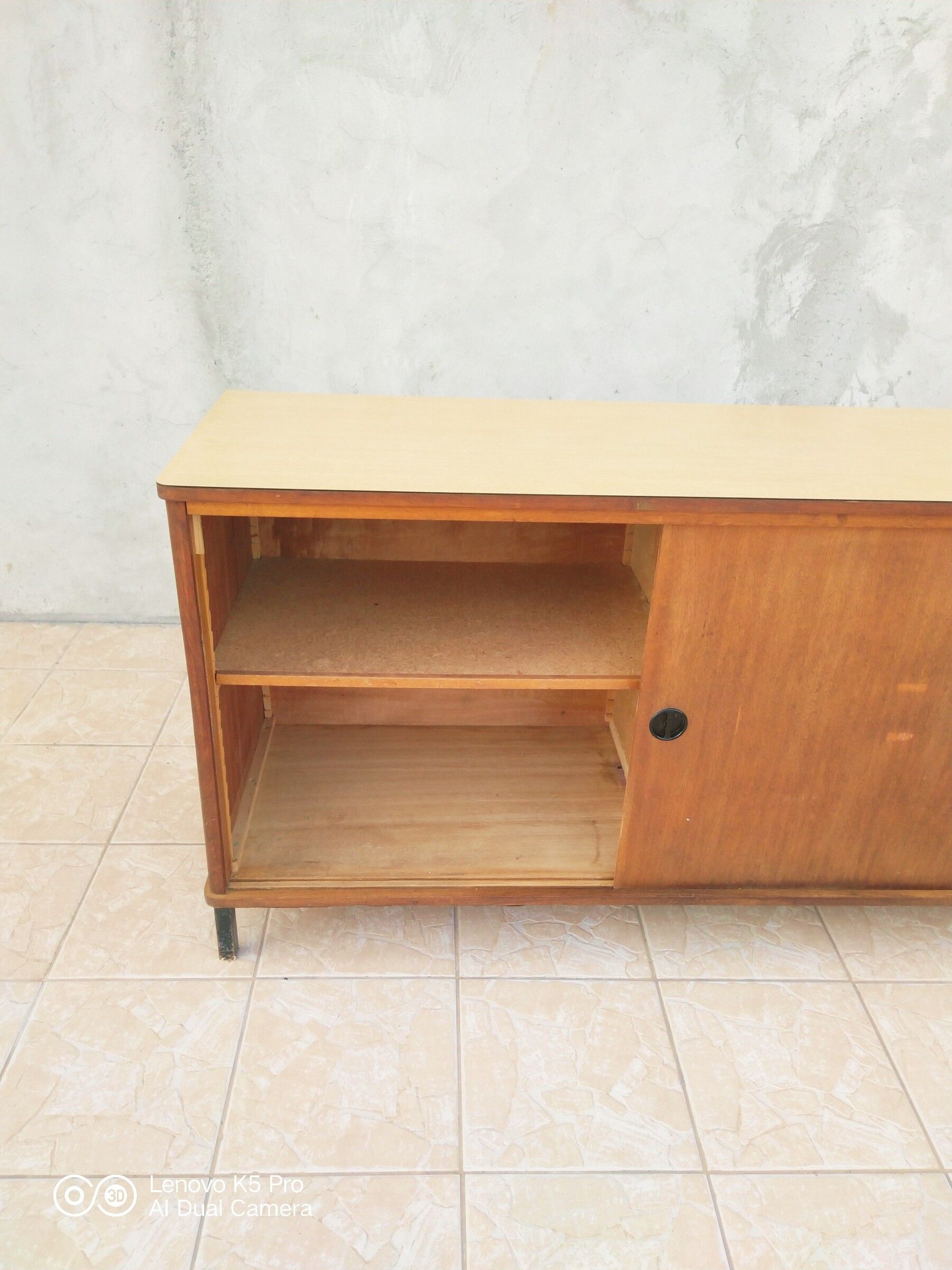 Vintage oak veneer line buffet (2)