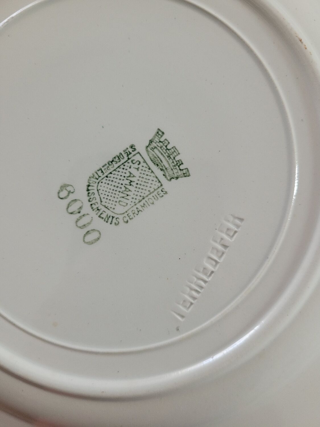Lot #2 of 6 St Amand soup plates