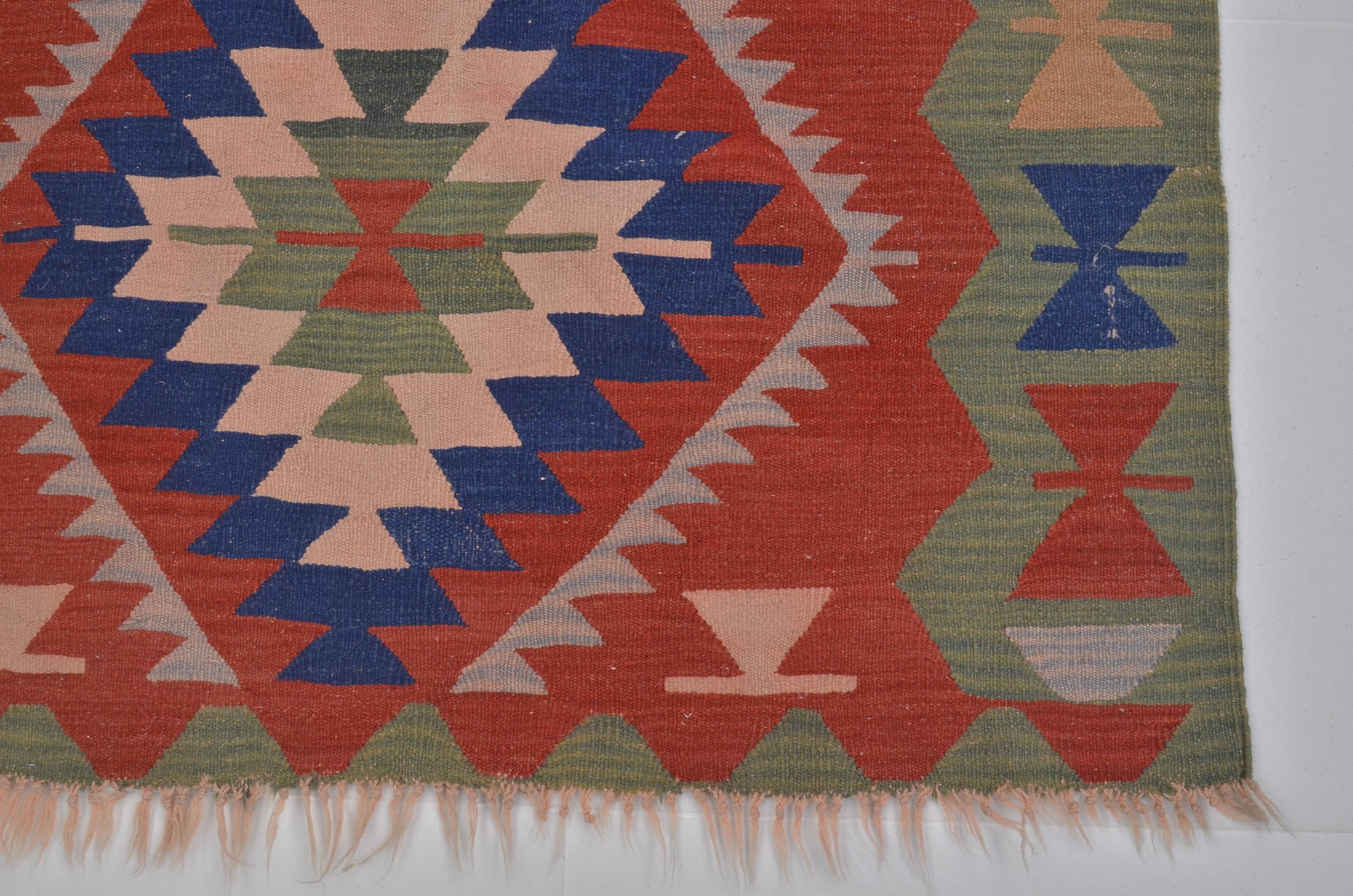 Small Vintage Multicolour Kilim Rug sku 1663