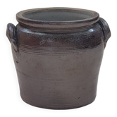 Brown glazed stoneware pot — Antique pottery