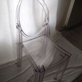 Pair of stackable chairs Victoria Ghost by Philippe Starck, Kartell