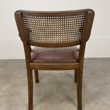 Office chair format bridge wood leather and canning 20s