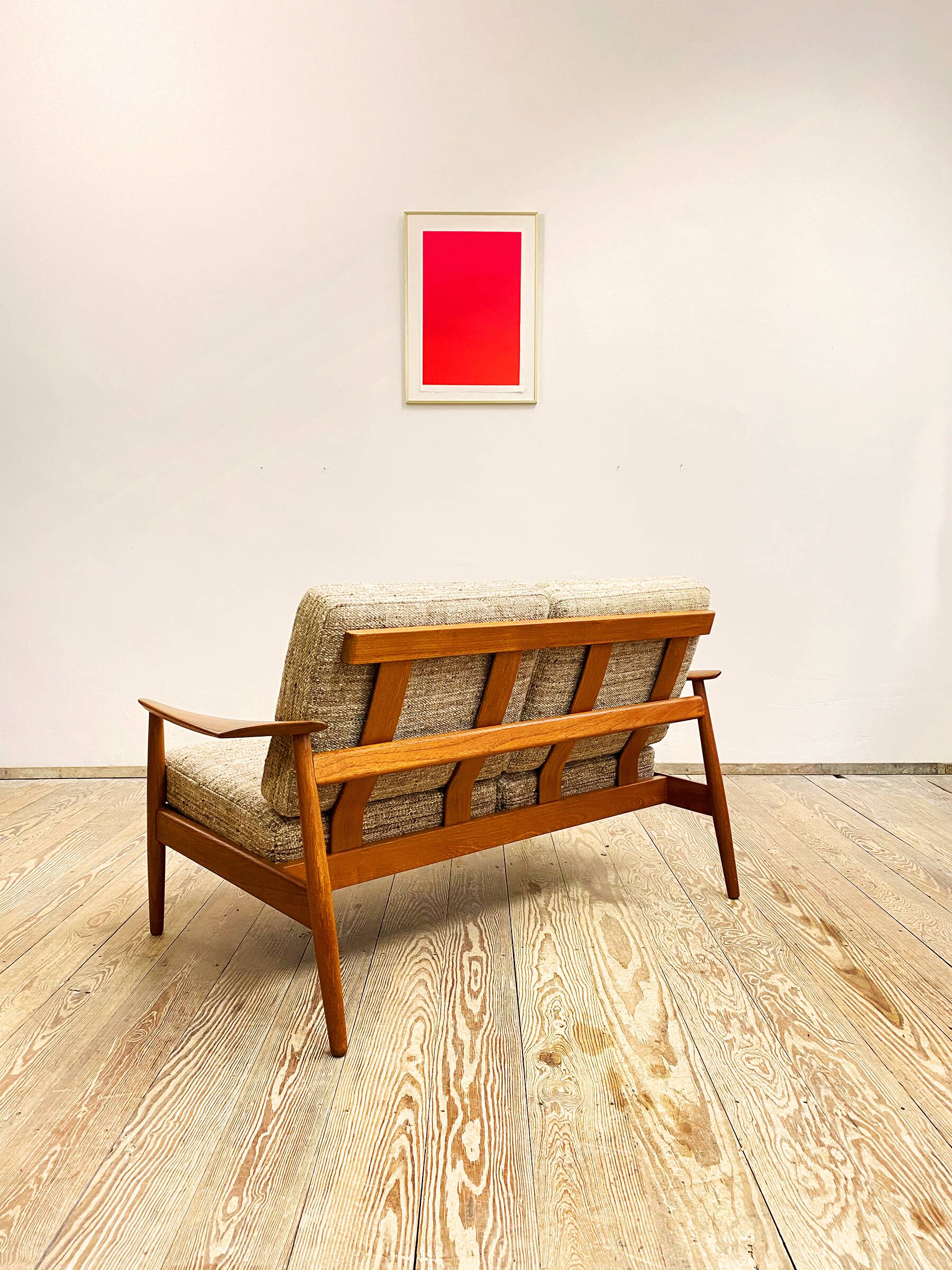 Mid century teak two-seater sofa by Arne Vodder for France and Son, Denmark, 1950s