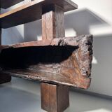 Vintage Brazilian folk art handmade wall cabinet in Cumaru wood, 1960s