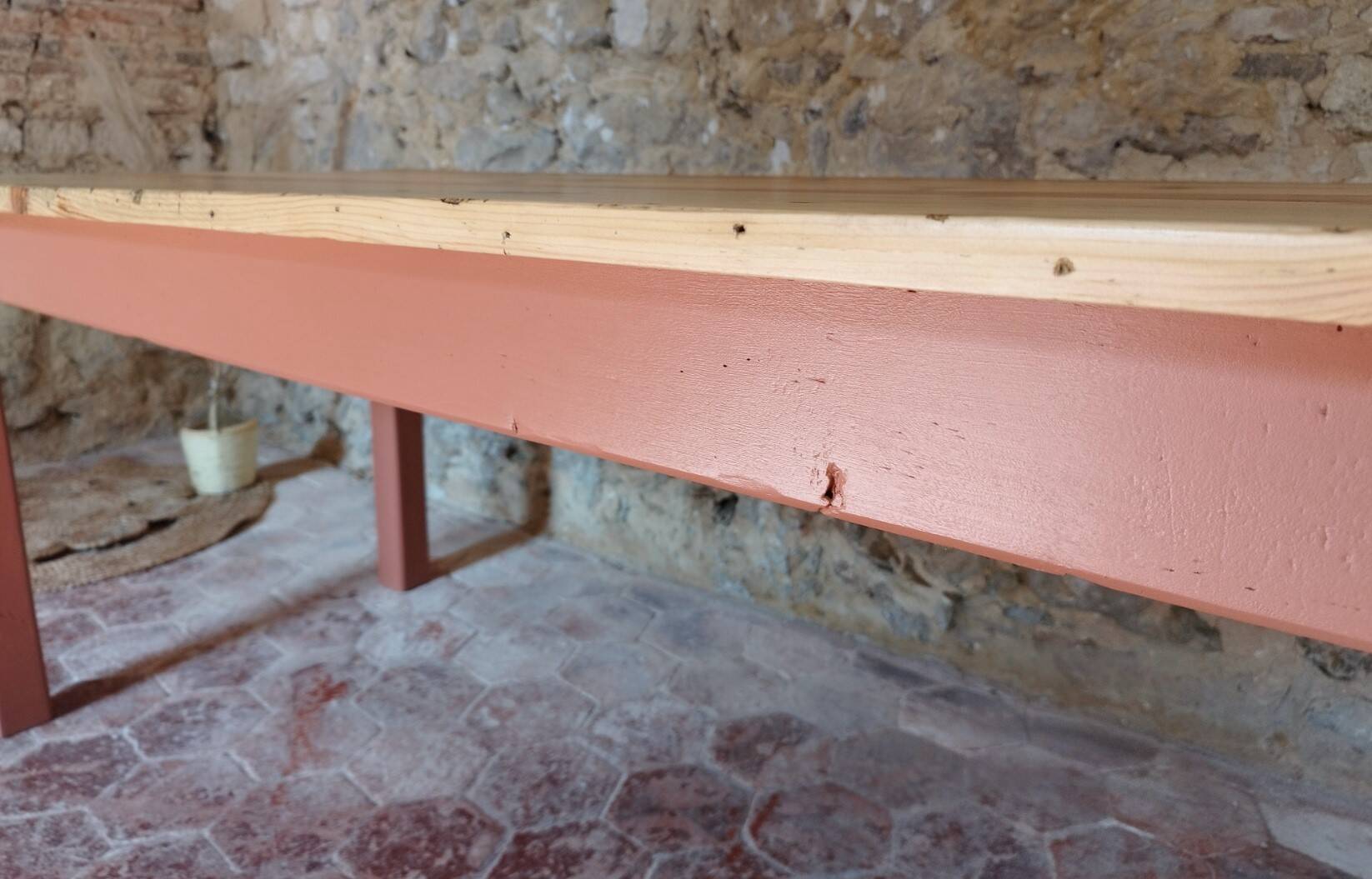 Terracotta farm table