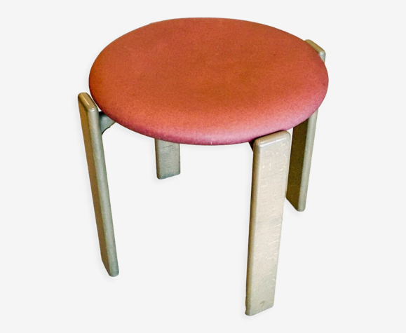 Tabouret version rose par Bruno Rey pour Dietiker, Suisse, 1970s