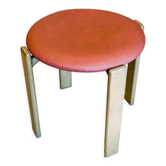 Tabouret version rose par Bruno Rey pour Dietiker, Suisse, 1970s