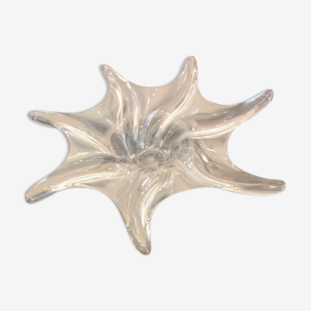 Coupe à fruits en cristal forme étoile de mer