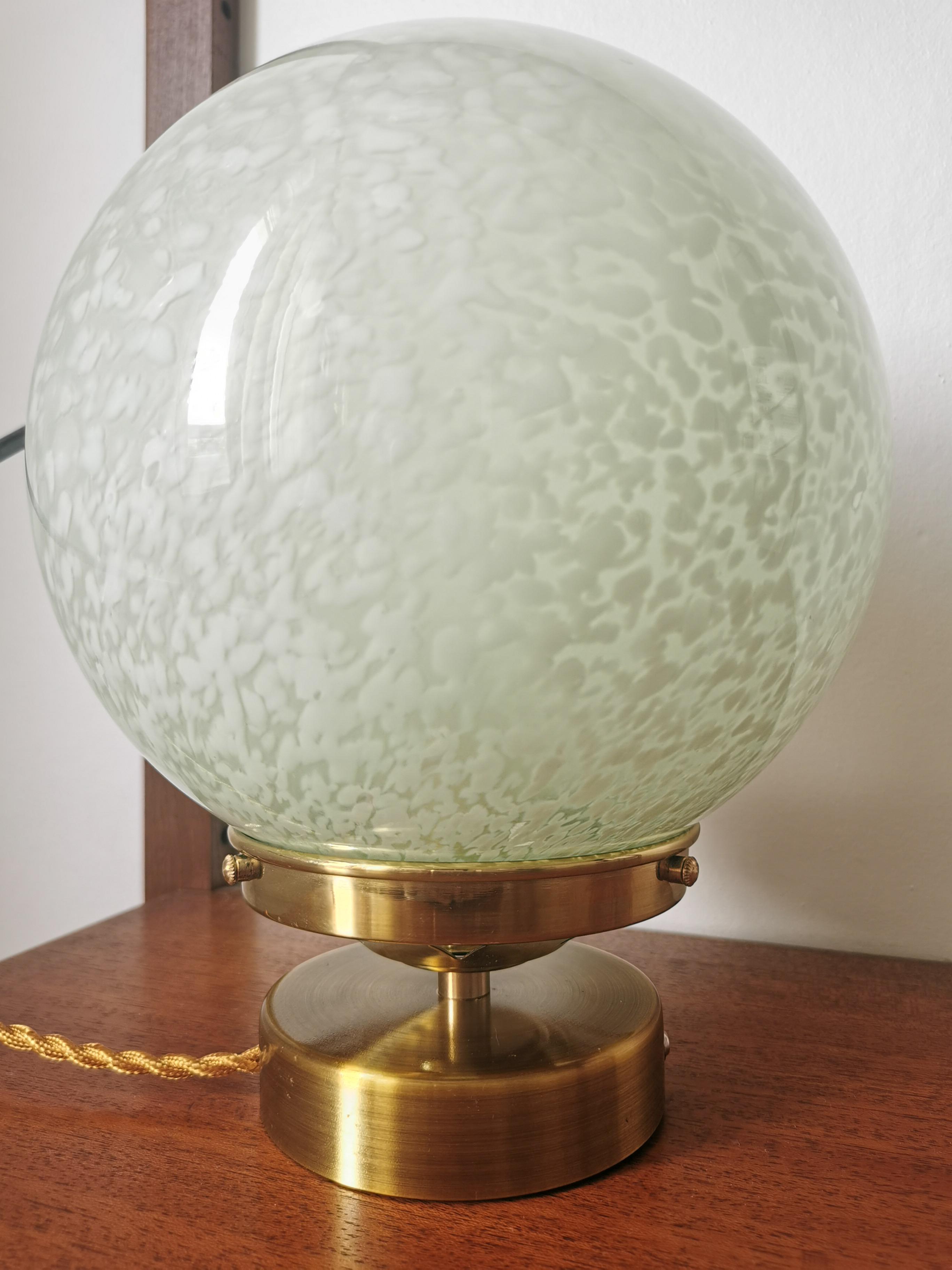 Clichy glass globe laying lamp