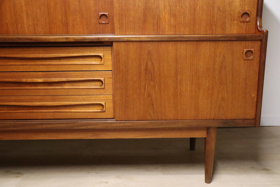 Enfilade haute scandinave édition Samcom en teck, 1960