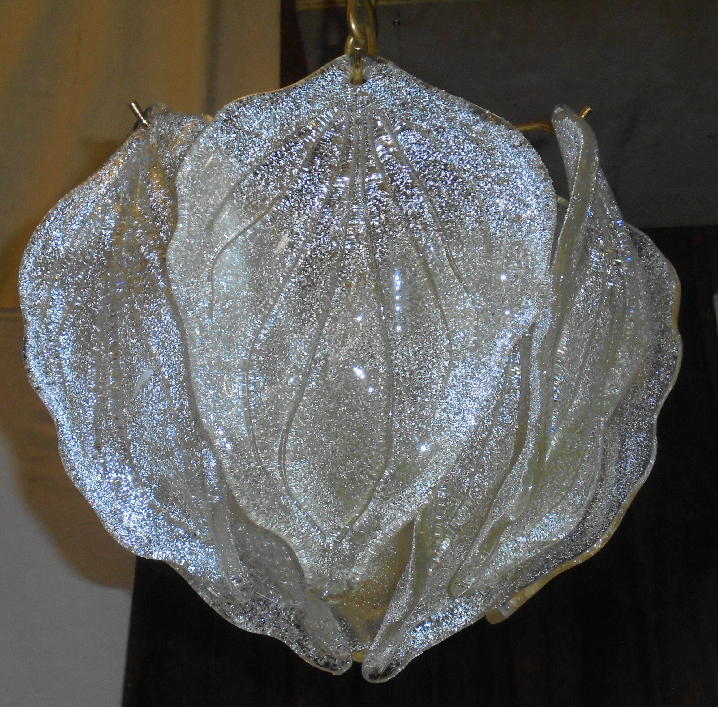 Murano glass chandelier published by Novaresi,80s