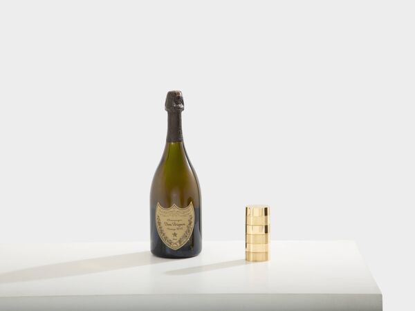 Gabriella Crespi petite boîte laiton brossé et poli signée vers 1970