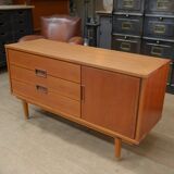 Small vintage teak low cabinet 1960