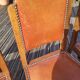 Lot de 4 chaises art déco assise cuir