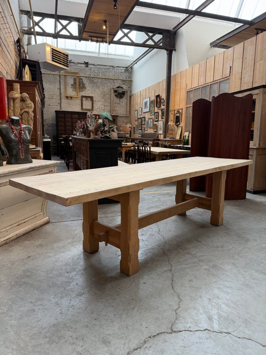 Large oak office table