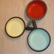 Set of 3 colored iron pans