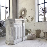 White patina and zinc counter