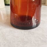 Conical vase in amber glass