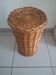 Large woven wicker basket with lid – vintage spirit