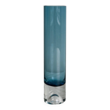 Transparent blue glass vase