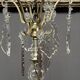 Antique French chandelier 170 cm with Louis XVI style chain in crystal.