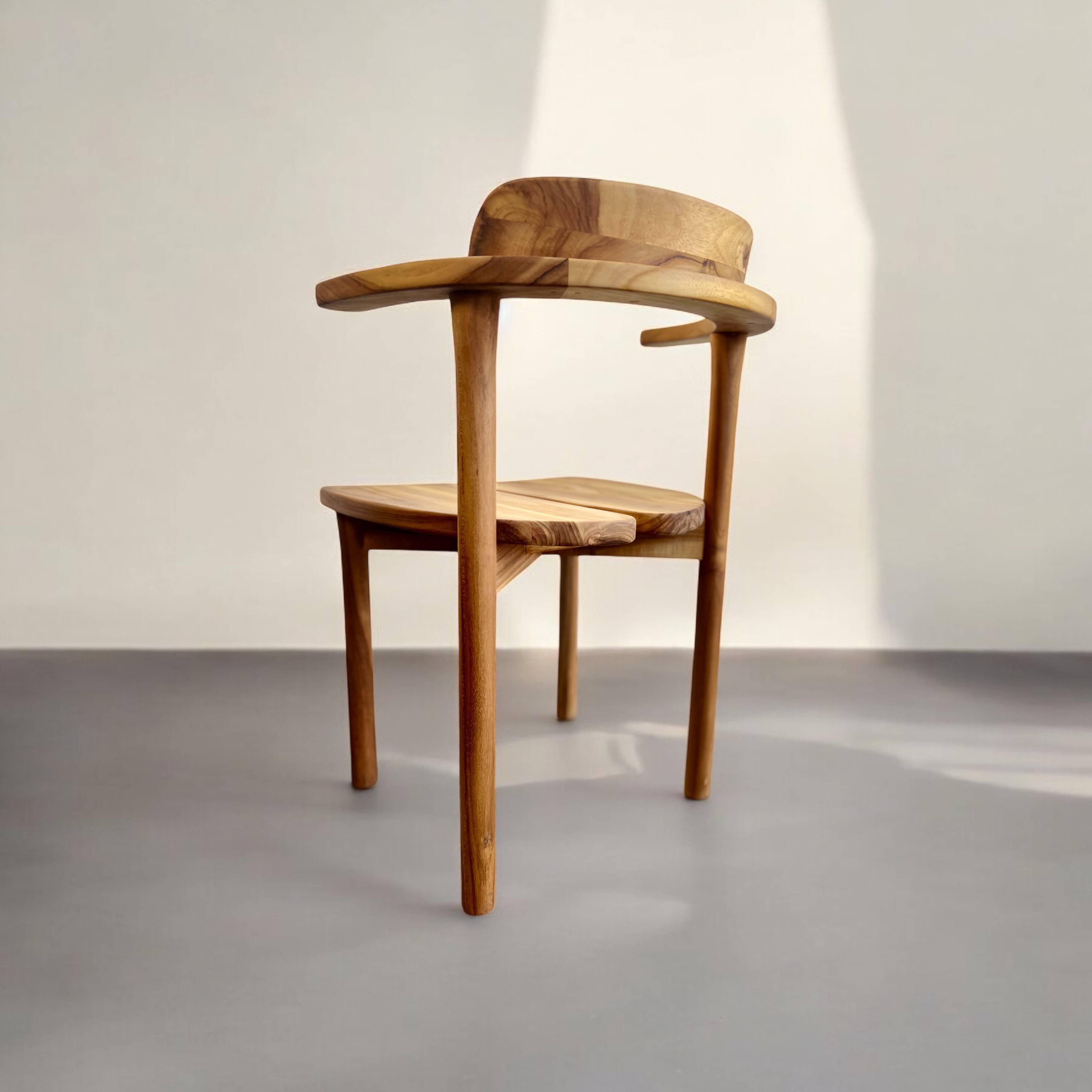 Brutalist teak chair