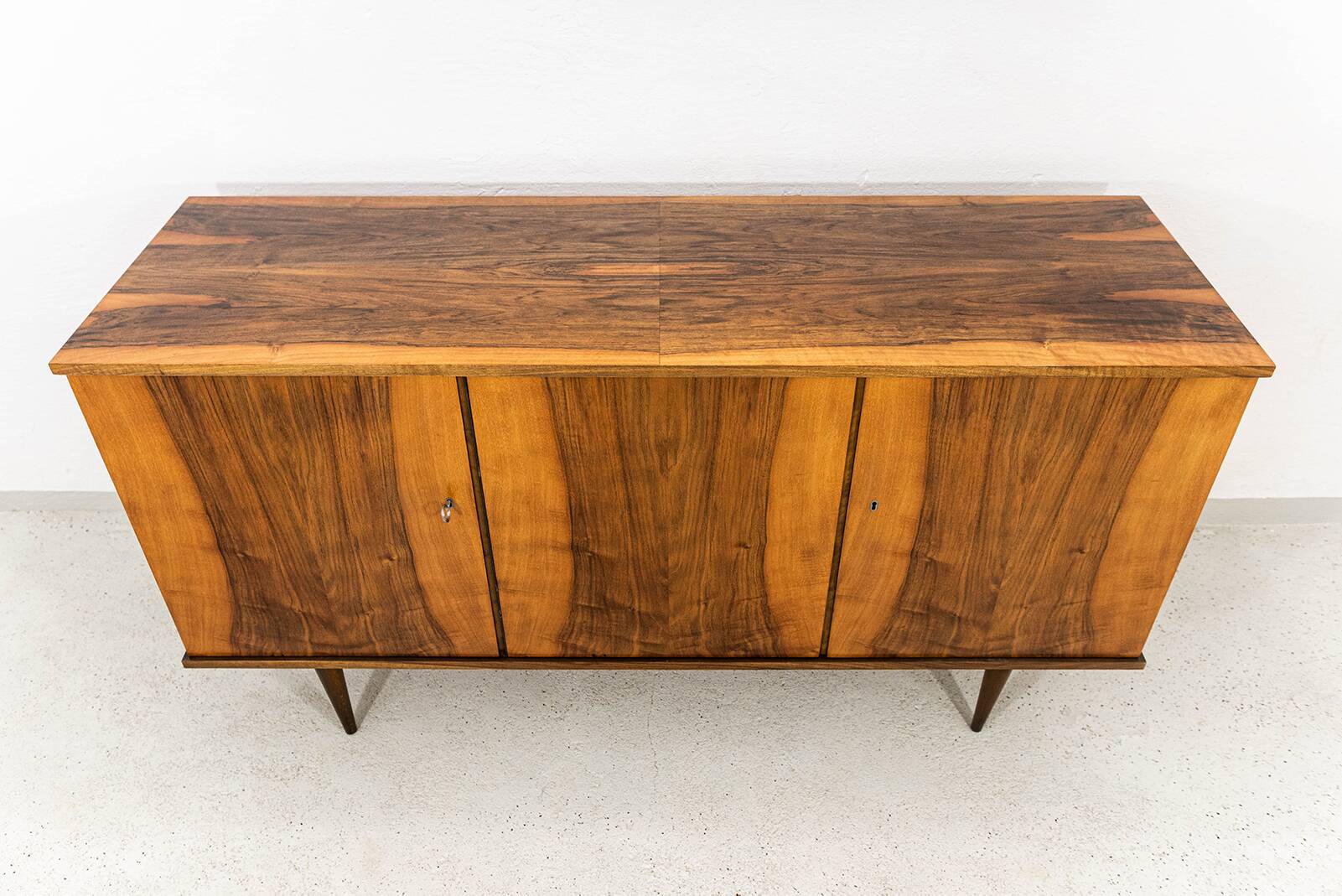 Vintage Walnut Sideboard By Lfm, Poland, 1970’s