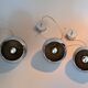 Set of 3 Benny Frandsen modular chrome pendant lights, Denmark 1970/80