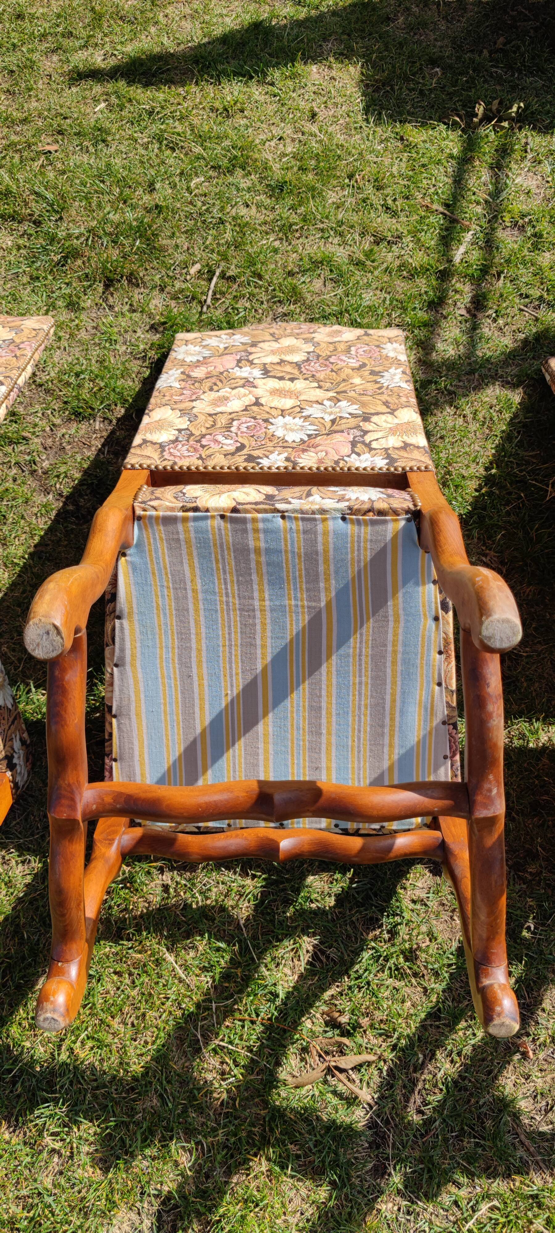 6 Louis XIV chairs in beech