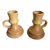 Stoneware candle holders