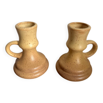 Stoneware candle holders
