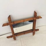 Vintage mirror wooden bamboo 18x24cm way
