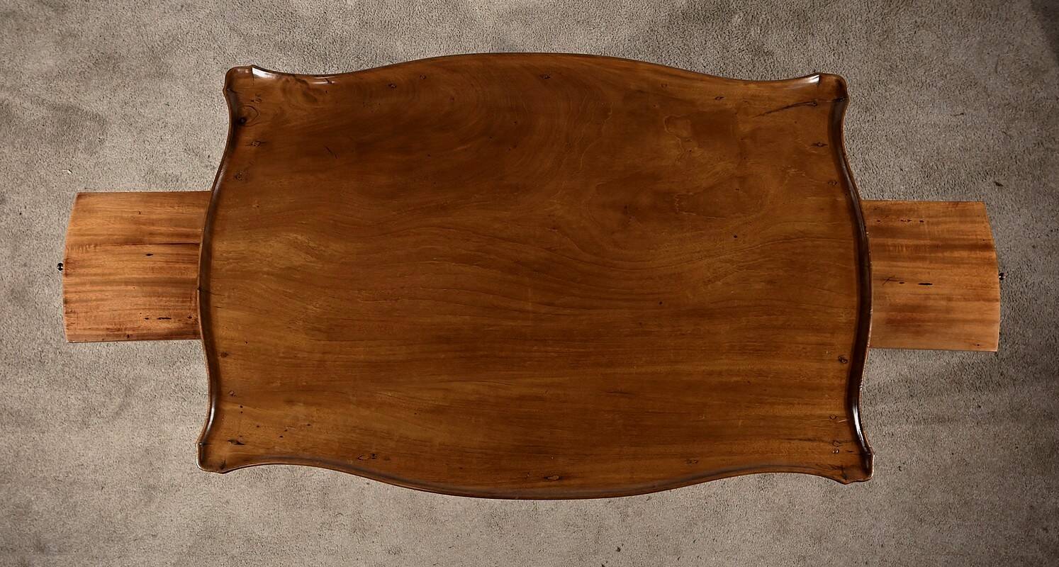 Small Cabaret Table in Mahogany, Louis XV style, Napoleon III period – Mid-19th century