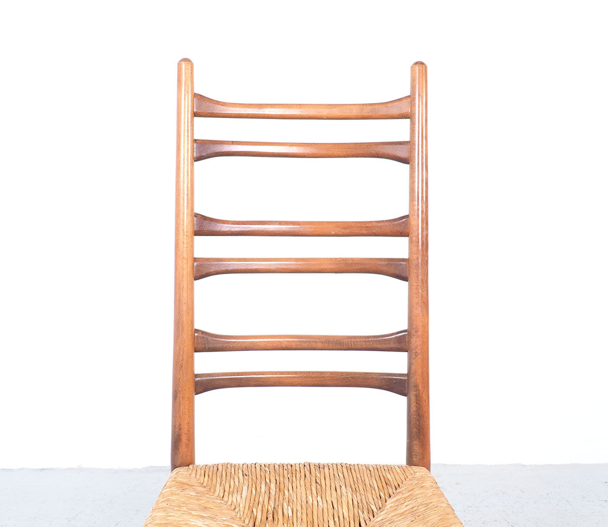 Teak and wicker dining chairs, 1960s